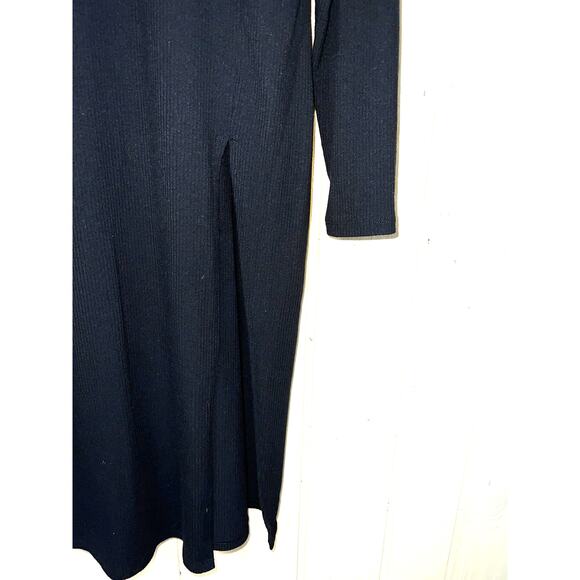 Torrid Dress Womens Large 12 Front Slit Midi Tunic Top Ribbed BodyCon Mock Neck - Picture 9 of 13